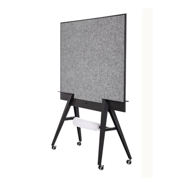 Design vilten prikbord en whiteboard, verrijdbaar en magnetisch, met papier rol voor extra communicatie plezier