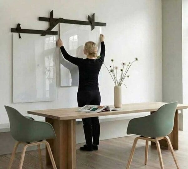 magnetic memo board and portable whiteboard studioVIX green 100x120