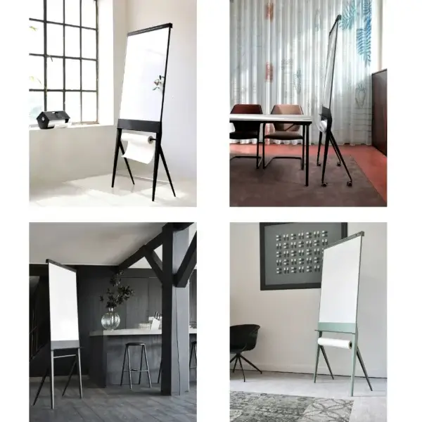 STRUIS Design Flip-overs met magnetisch whiteboard in verschillende vergaderruimtes