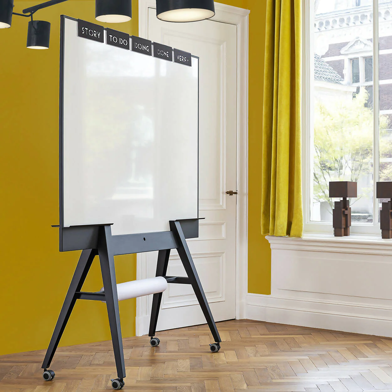 Design scrumboard een verrijdbaar dubbelzijdig magnetsich emaille whiteboard