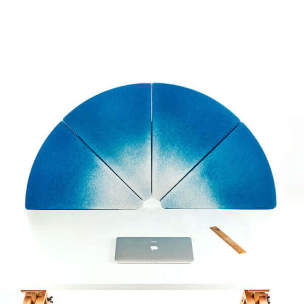 Een uniek akoestisch bureauscherm in een vriendelijke vorm