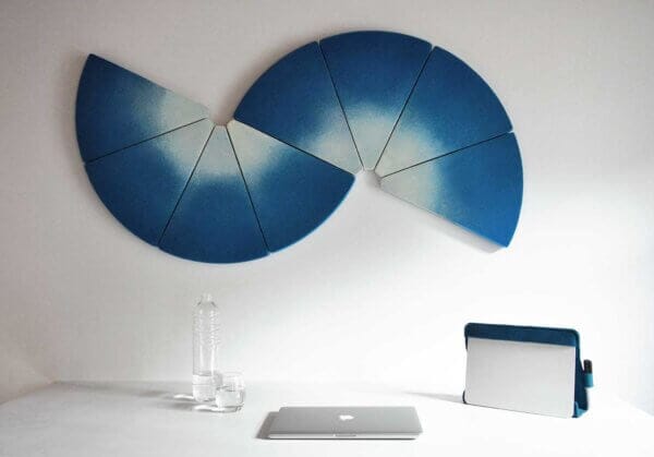 IRIS-decorative-acoustic-panel-round-and-wavy IRIS decorative acoustic wall panel – beautifully round and softly curved.