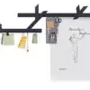 support manétique mural pour tableau blanc et flipchart en forme de branche