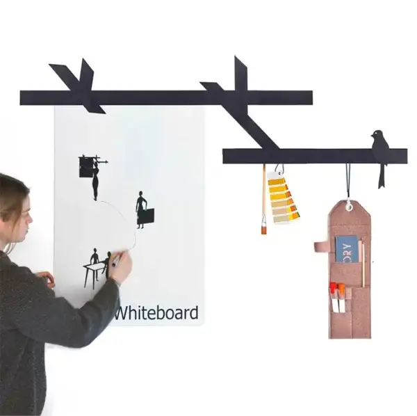 support mural design pour tableau blanc et accessoires
