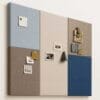 Akoestisch vilt design prikbord kleur blauw 5 panelen