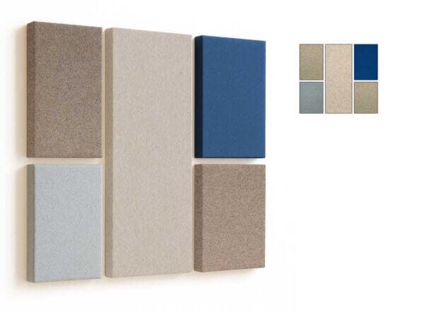 Akoestisch vilt prikbord op maat kleur blauw