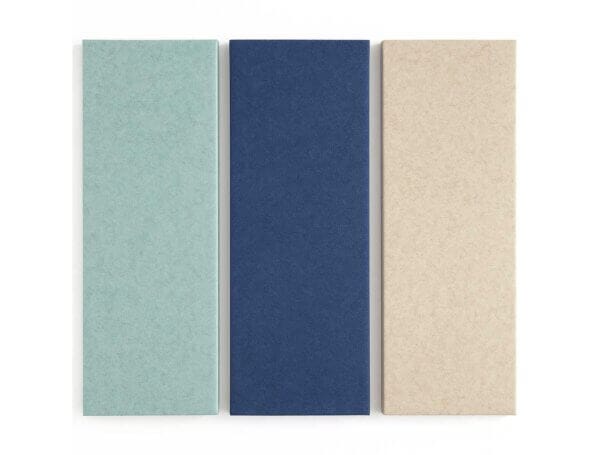 Akoestisch prikbord | akoestische wandpanelen driedelig blauw