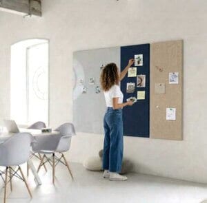 Vilt prikbord KIEZEL en whiteboard in kleur WALLABY